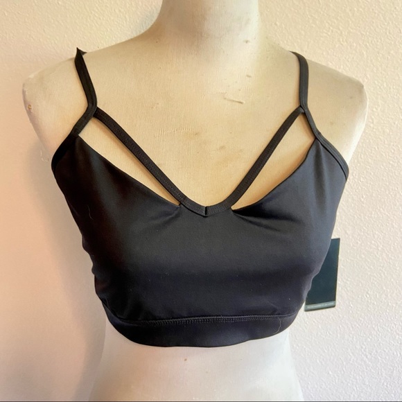 Zella Other - Zella brand bralette black cut out neckline sz XL new with tag
